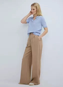 Джемпер-поло с коротким рукавом, Голубой