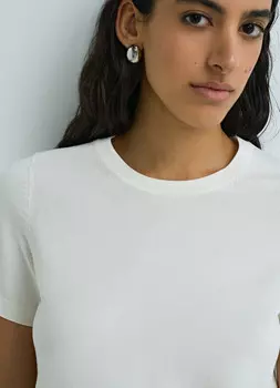 Джемпер с коротким рукавом, Белый