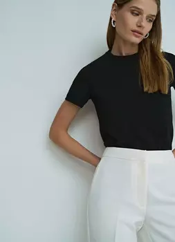 Джемпер с коротким рукавом, Черный