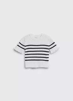 Джемпер с коротким рукавом для девочек, Белый