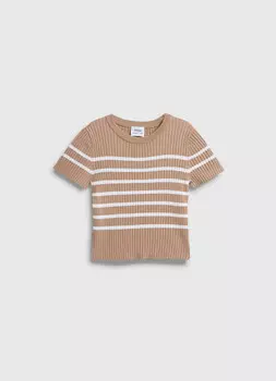 Джемпер с коротким рукавом для девочек, Бежевый