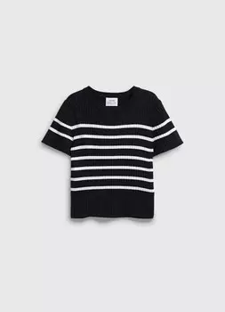 Джемпер с коротким рукавом для девочек, Черный