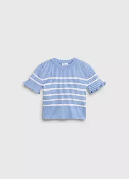 Джемпер с коротким рукавом для девочек, Голубой