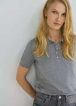 Джемпер с коротким рукавом, Серый