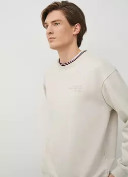 Джемпер с вышивкой, Бежевый