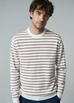 Джемпер в полоску, Белый