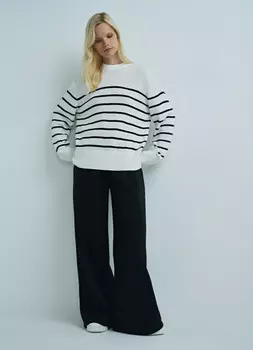 Джемпер в полоску, Белый