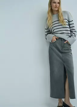 Джемпер в полоску, Серый