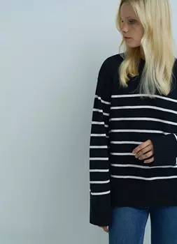 Джемпер в полоску, Синий