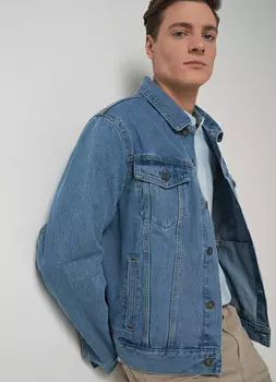 Джинсовая куртка, Голубой