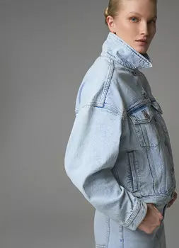 Джинсовая куртка, Голубой