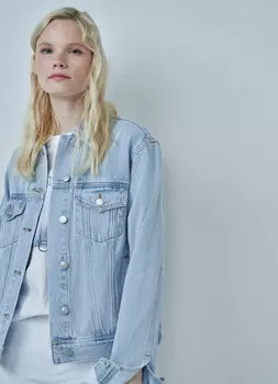Джинсовая куртка, Голубой