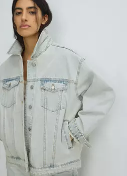 Джинсовая куртка оверсайз, Голубой