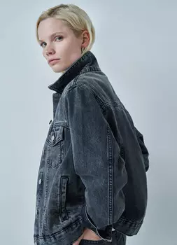 Джинсовая куртка, Серый