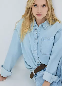 Джинсовая рубашка, Голубой