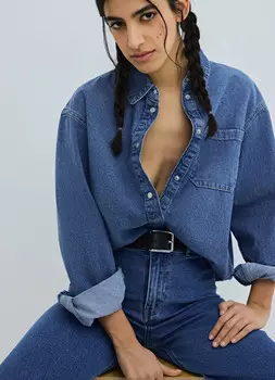 Джинсовая рубашка, Синий