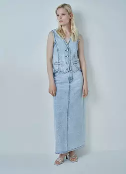 Джинсовая юбка, Голубой