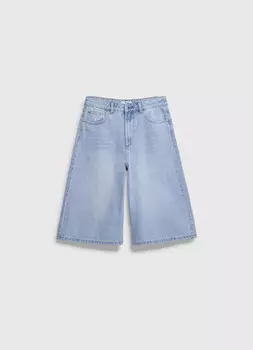 Джинсовые шорты-бермуды для девочек, Голубой