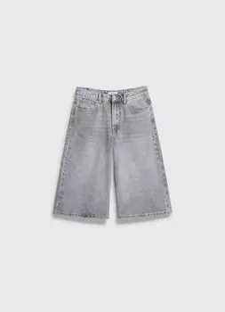 Джинсовые шорты-бермуды для девочек, Серый