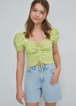 Джинсовые шорты для девочек, Голубой