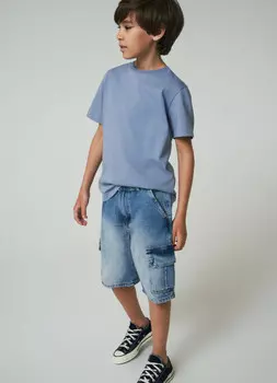 Джинсовые шорты-карго для мальчиков, Голубой