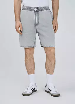 Джинсовые шорты с эластичным поясом, Серый