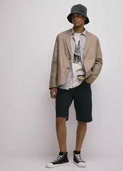 Джинсовые шорты, Серый