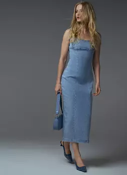 Джинсовый сарафан, Голубой
