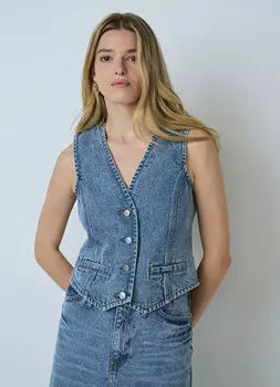Джинсовый жилет, Синий