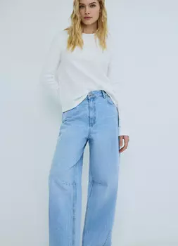 Джинсы Balloon со средней посадкой, Голубой