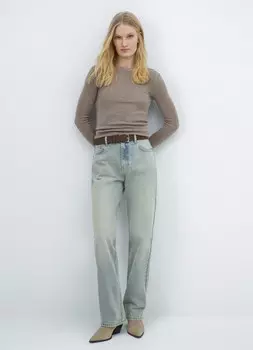Джинсы Boyfriend с низкой посадкой, Голубой