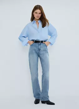 Джинсы Boyfriend с низкой посадкой, Голубой