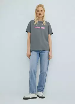 Джинсы Mom fit с высокой посадкой, Голубой