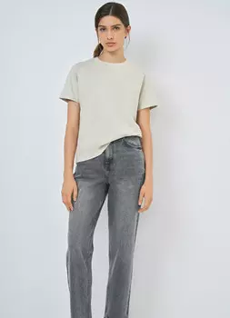 Джинсы Mom с высокой посадкой, Серый