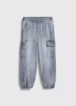 Джинсы с карго-карманами для мальчиков, Серый