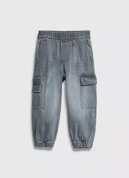 Джинсы с карго-карманами для мальчиков, Серый