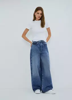 Джинсы со средней посадкой, Синий