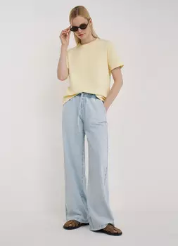 Джинсы свободного силуэта, Голубой