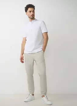 Джоггеры из тонкого твила, Бежевый