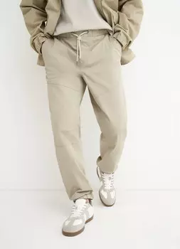 Джоггеры из тонкого твила, Бежевый