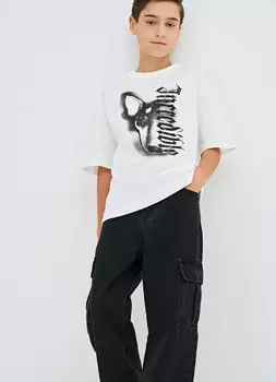 Футболка из хлопка для мальчиков, Бежевый