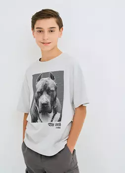 Футболка из хлопка для мальчиков, Серый