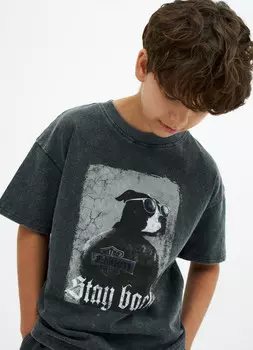 Футболка из хлопка для мальчиков, Серый