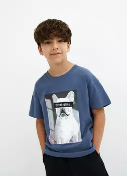 Футболка из хлопка для мальчиков, Синий