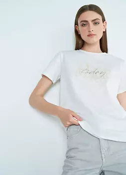 Футболка из мерсеризованного хлопка, Белый