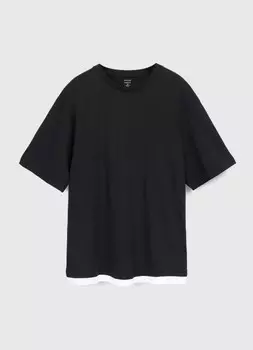 Футболка из плотного хлопка, Черный