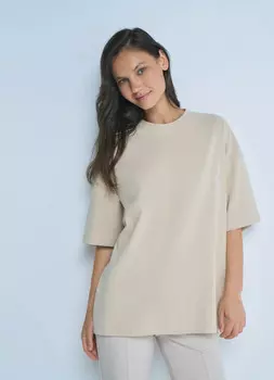 Футболка оверсайз, Бежевый