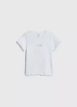 Футболка оверсайз для девочек, Белый