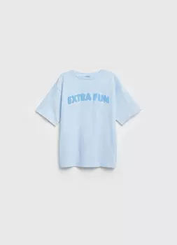 Футболка оверсайз для девочек, Голубой