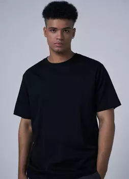 Футболка из мерсеризованного хлопка, Черный
